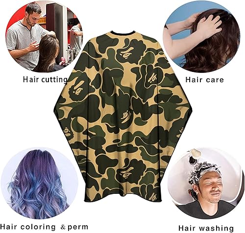 Miniatura 6 de Capa de peluquería para hombres, capa profesional de peluquería con broches de presión, impermeable, capa de peluquería - 63 x 56 pulgadas