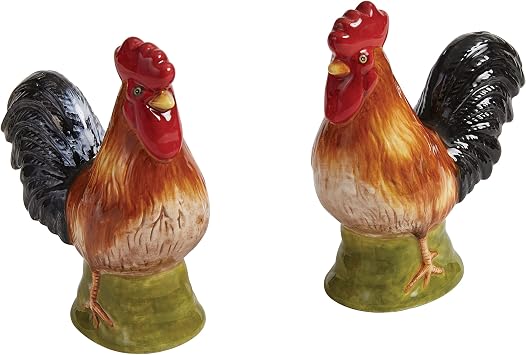 Park Designs Break Of Day Rooster Salt And Pepper Shakers