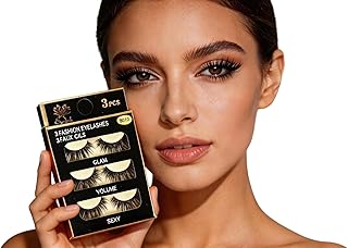 Pestañas postizas naturales, 3 pares, pestaña...