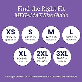 NorthShore MegaMax Adult Overnight Diapers, 12-Hour Tab-Style, 3X-Large, 8 Count Bag, White, 76-96 inches, Unisex Incontinence Underwear