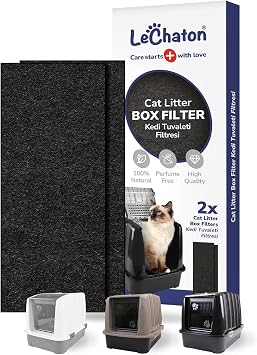 2-Piece Filter Rectangular 6.5x18 cm 3 mm For Luxury Indoor Cat Toilet