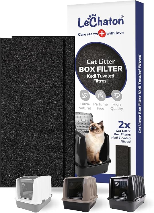 2-Piece Filter Rectangular 6.5x18 cm (3 mm) For Luxury Indoor Cat Toilet