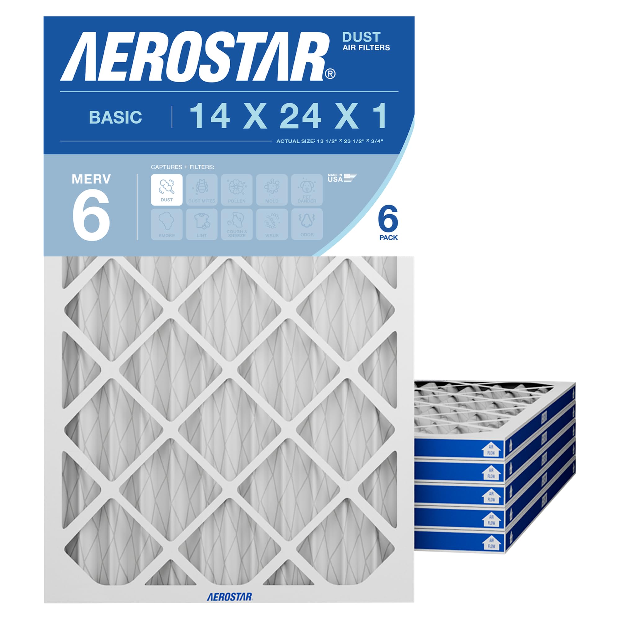 Aerostar MERV 11 Air Filter - 6 Pack -9