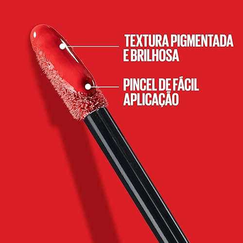 Vista 43 de Maybelline New York SuperStay Vinyl Ink - Labial líquido de larga duración, sin transferencia, color altamente pigmentado y brillo instantáneo, 10