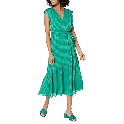 LITTLE MISTRESS Mock Wrap Midi Dress Women