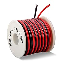 Vista 1 de Carrete de alambre de silicona de calibre 16 de 50 pies, ultra flexible de alta temperatura, 200 grados C, 600 V, 16 AWG, alambre trenzado con 252