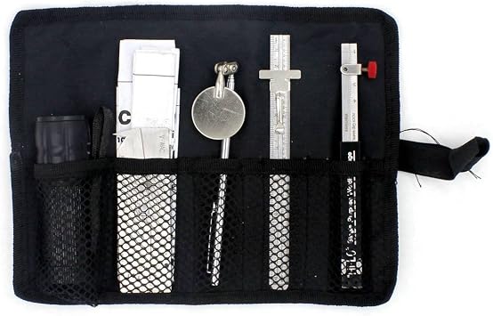 5 pieces Welding Inspection Hi-lo/V-wac Gage Taper Gauge LED Flash Adjustable Telescopic Inspection Mirror