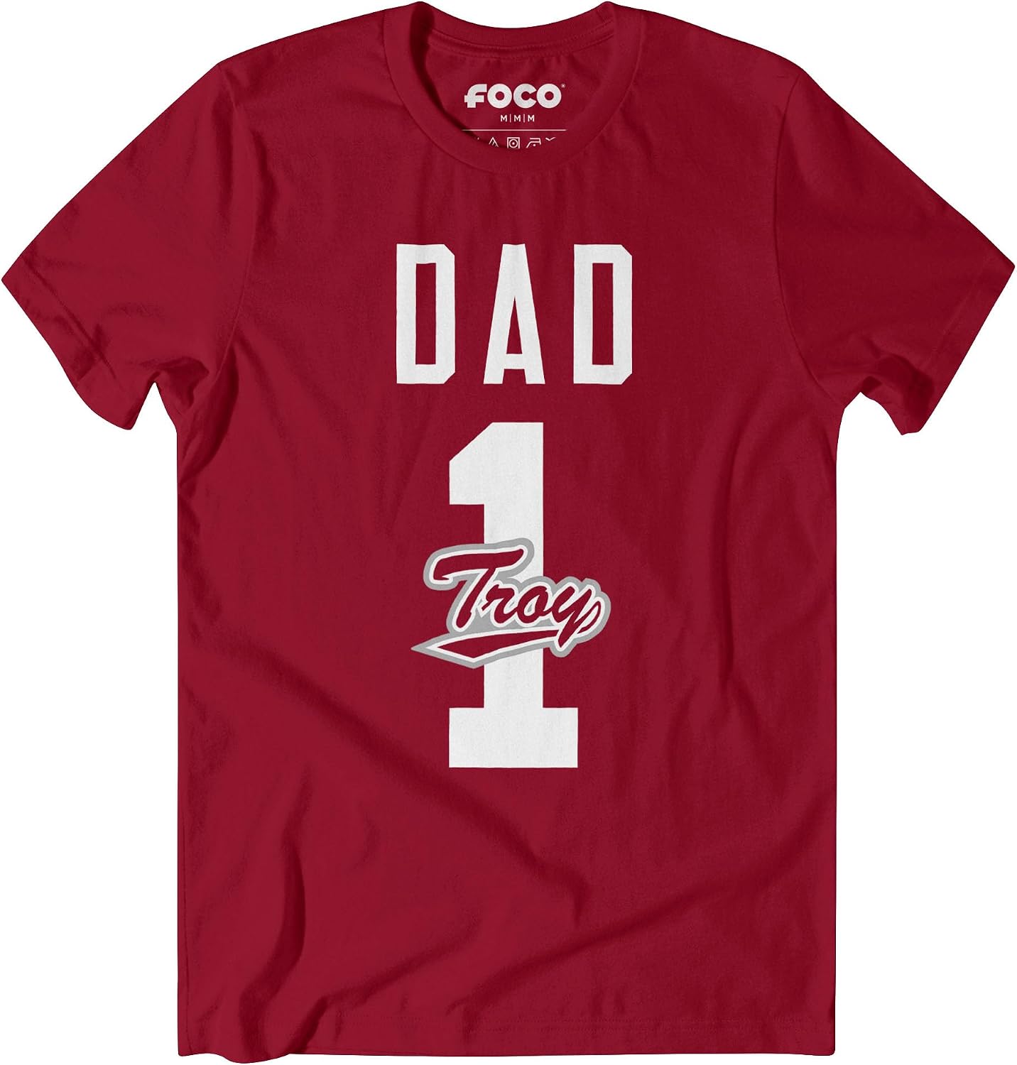 FOCO NCAA Mens NCAA College Team Logo Tee Shirt No. 1 Dad T-Shirt