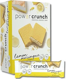 Power Crunch Protein Wafer Bars, High Protein Snacks with Delicious Taste, Lemon Meringue, 1.4 Ounce (5 Count)