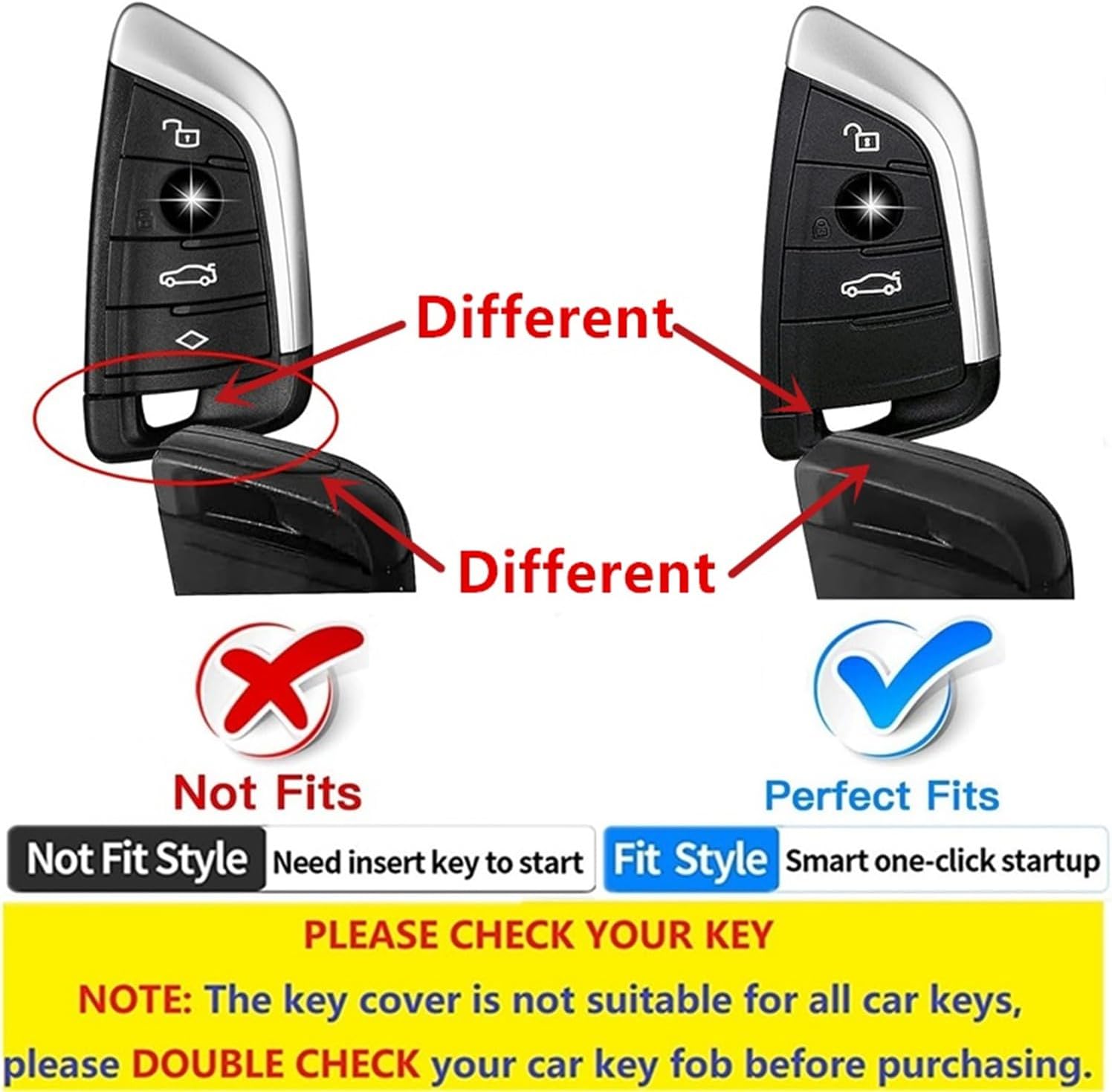 Genuine Carbon Fiber Key Fob Cover for BMW 2 Series 3 Series 5 Series 6 Series 7 Series GT5 M4 M5 X1 X2 X3 X5 X5M X6 X6M X7 Smart Car Remote Key Fob Case for Men Women - Red