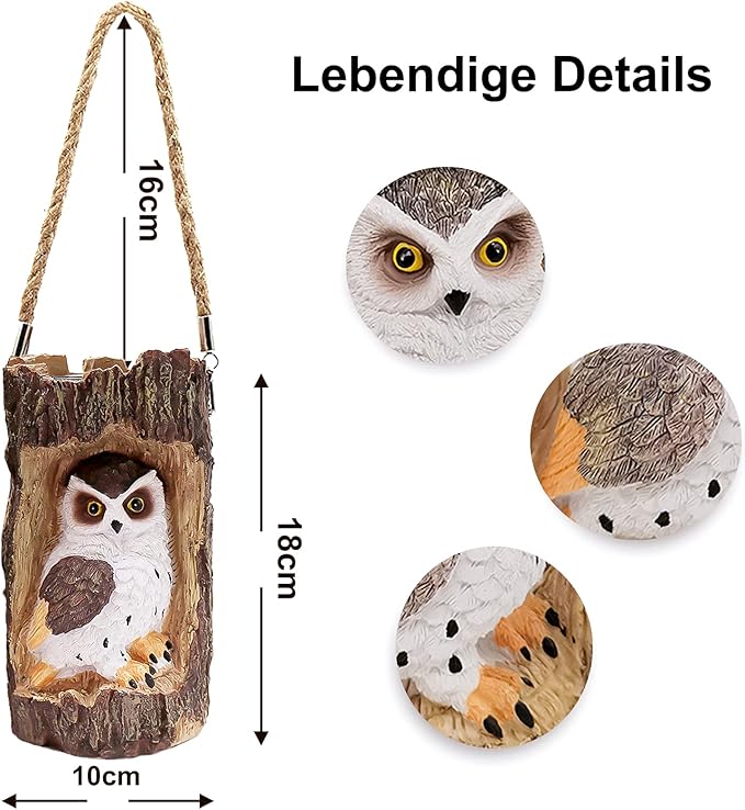 NLNEY Tuindecoratie, uilenlamp, tuinverlichting, Kerstmis, uilen, geschenken, zonnelamp, waterdicht, led-zonnelicht voor buiten, tuinfiguur, decoratie photo 2