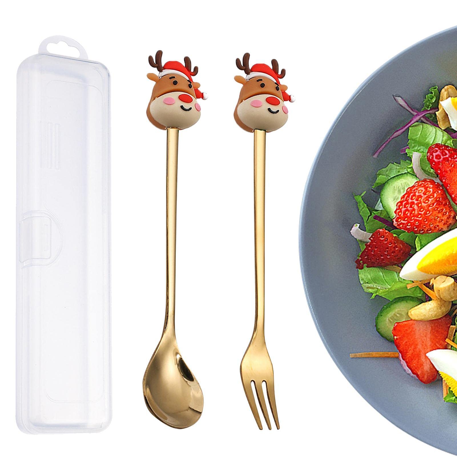 Amazon｜クリスマス カトラリー セット | クリスマス サンタ トッパー