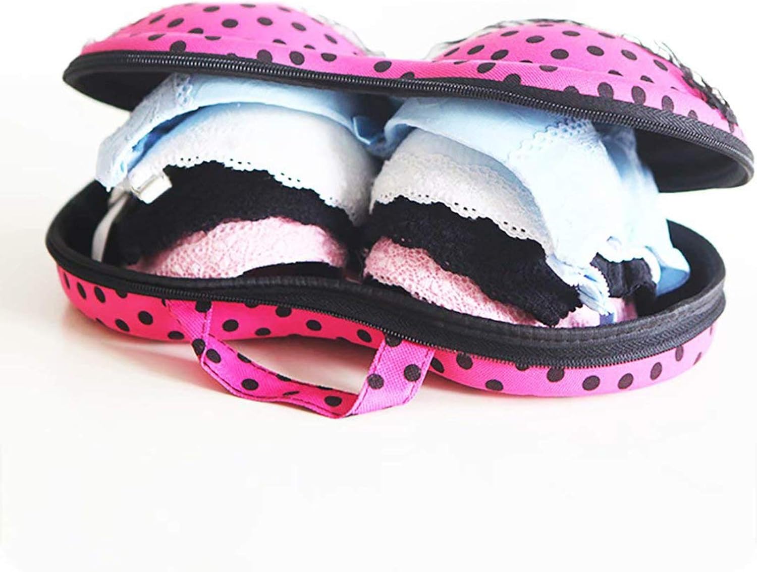 Bra Travel Case 2 Pack, Portable Bra Lingerie Storage Bikini Bag - Waterproof Underwear Organizer for Bra Sizes 30A-36C Cups (C)