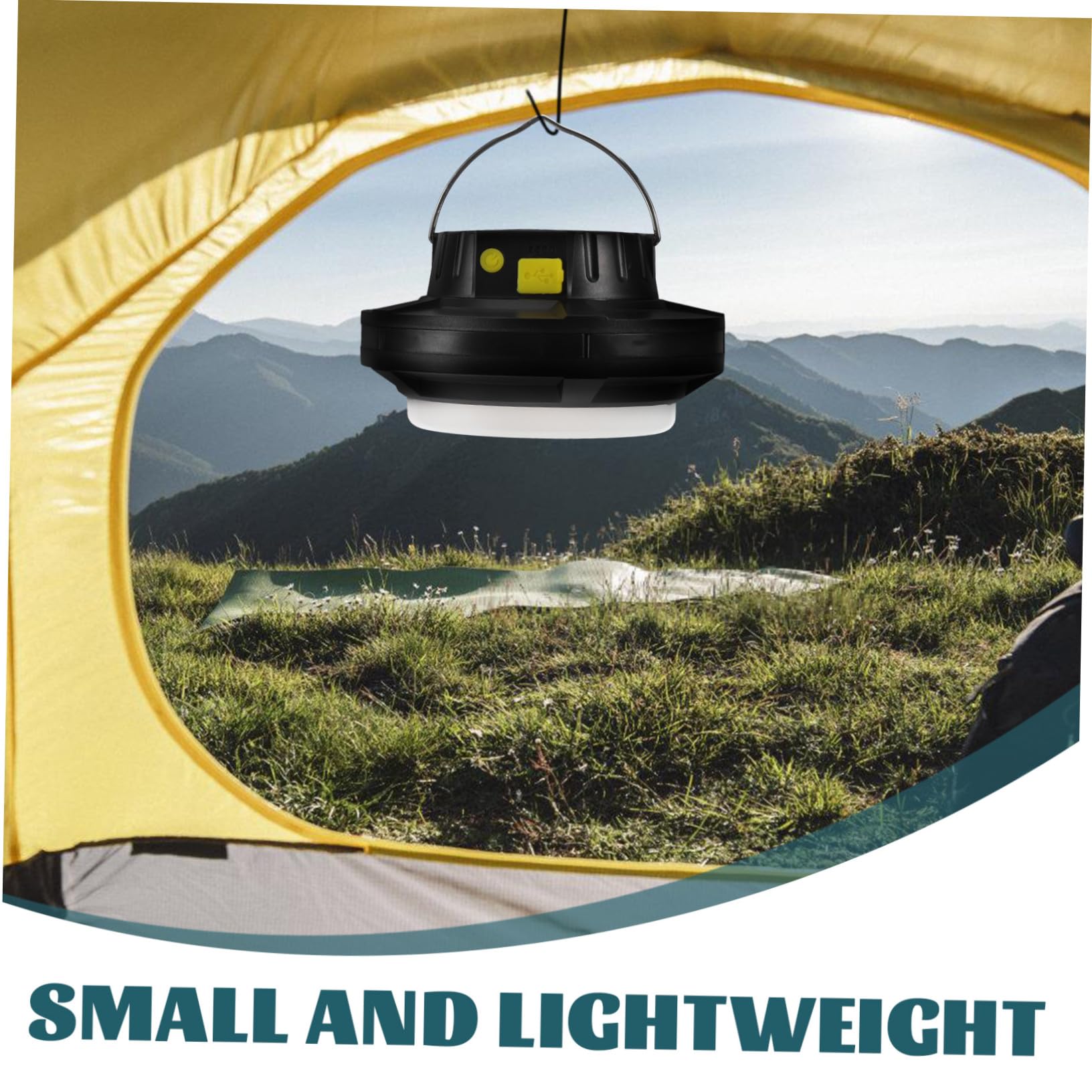 Linterna Solar Camping Recargable USB Luz Emergencia Portátil Rotativa para Senderismo y Viajes al Aire