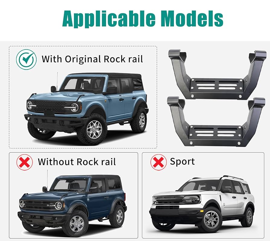 Ford ブロンコ 21-24年 ロックレール サイドステップ｜カスタムに最適！ Ford ブロンコ 21-24年 ロックレール サイドステップ｜カスタム