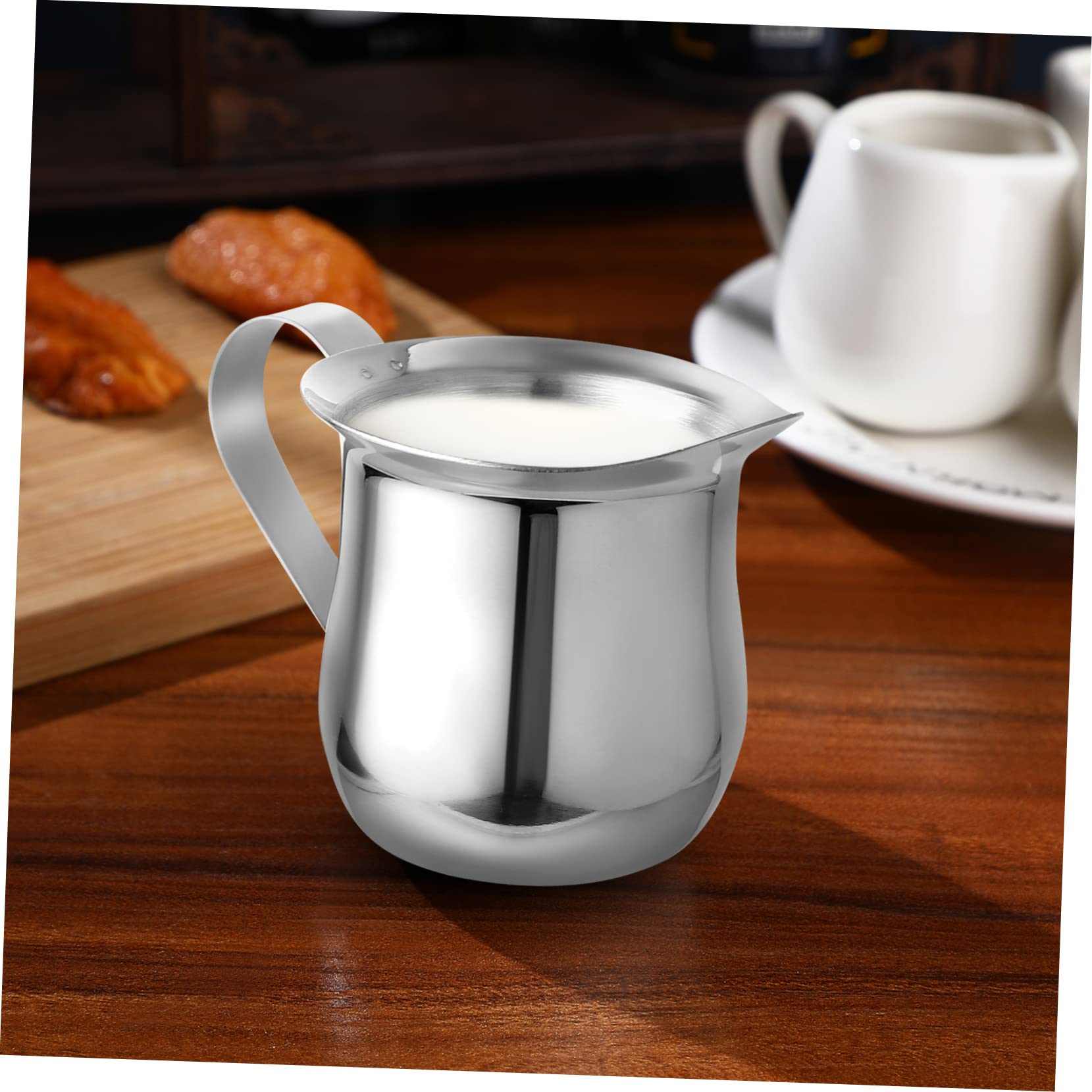 jojofuny 9piezas Taza Inoxidable Para Espumar Leche Jarra De Café Para Cappuccino y Latte De Diseño De
