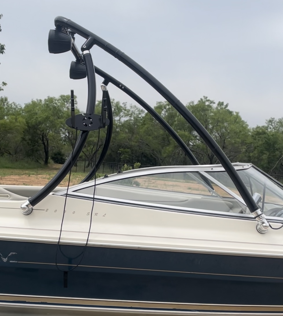 Origin Advancer Boat Wakeboard Tower + 1 Wakeboard Rack Shining