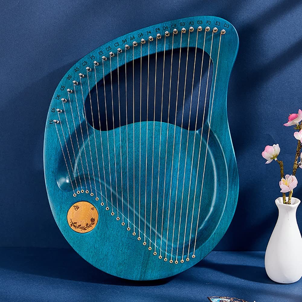 Harpe Lyre 24 Cordes, Avec Cordes Originales, Un Chiffon De