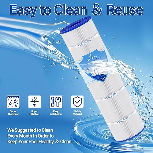 Miniatura 6 de Cartuchos de filtro de piscina CCP420 de repuesto para Clean and Clear 420, PCC105, FC-1297, FC-6470, C-7471, 178584, paquetes de 4 x 105 pies