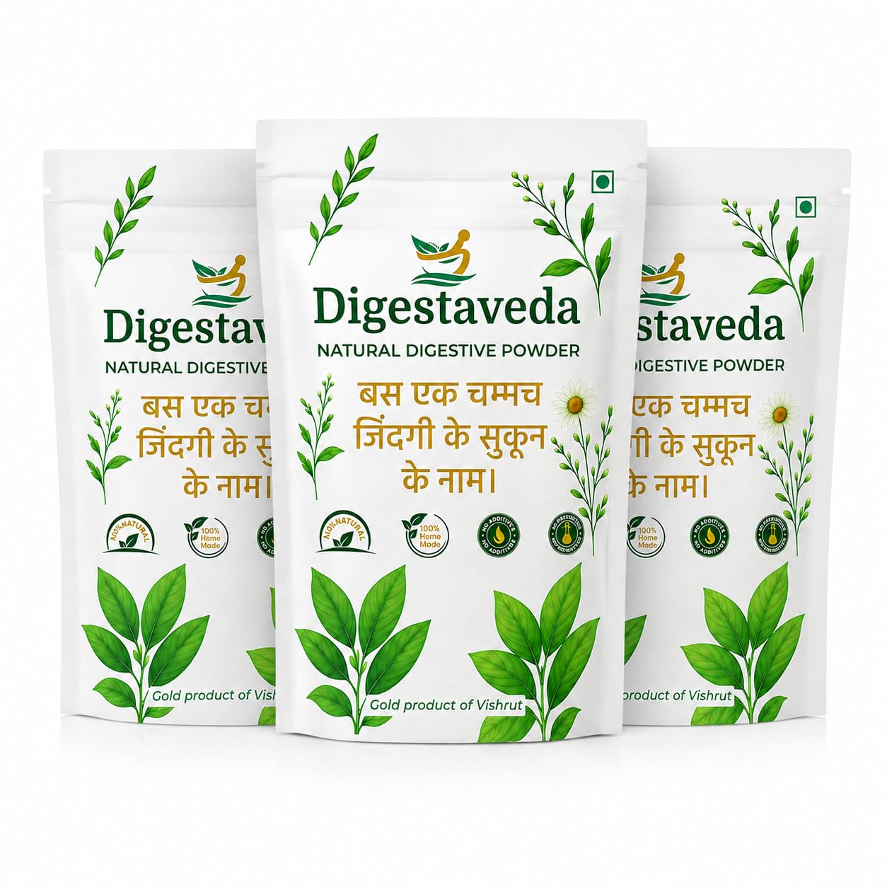 Natural Digestive Powder, Ayurvedic Herbal Blend with Fennel Seeds, Carom Seeds, Cumin, Black Salt, Asafetida, Fenugreek, Amla, Mint & Peppermint, 150g (3)-image-21