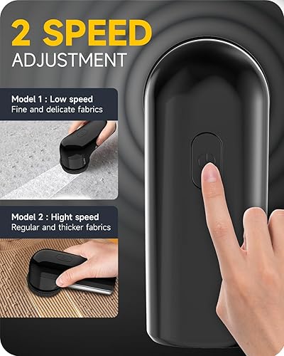 Miniatura 4 de Afeitadora de tela, removedor de pelusas, afeitadora de suéter para quitar pelusas, afeitadora de pelusa con ajuste de potencia de 2 velocidades,