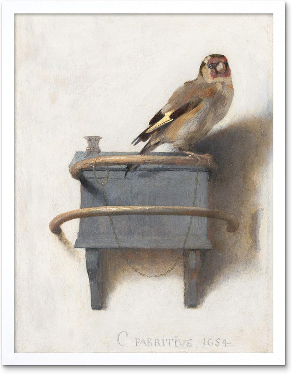 Fine Art Prints Fabritius The Goldfinch Bird Animal Nature Painting Unframed Wall Art Print Poster Home Decor Premium,16 x 12 inches