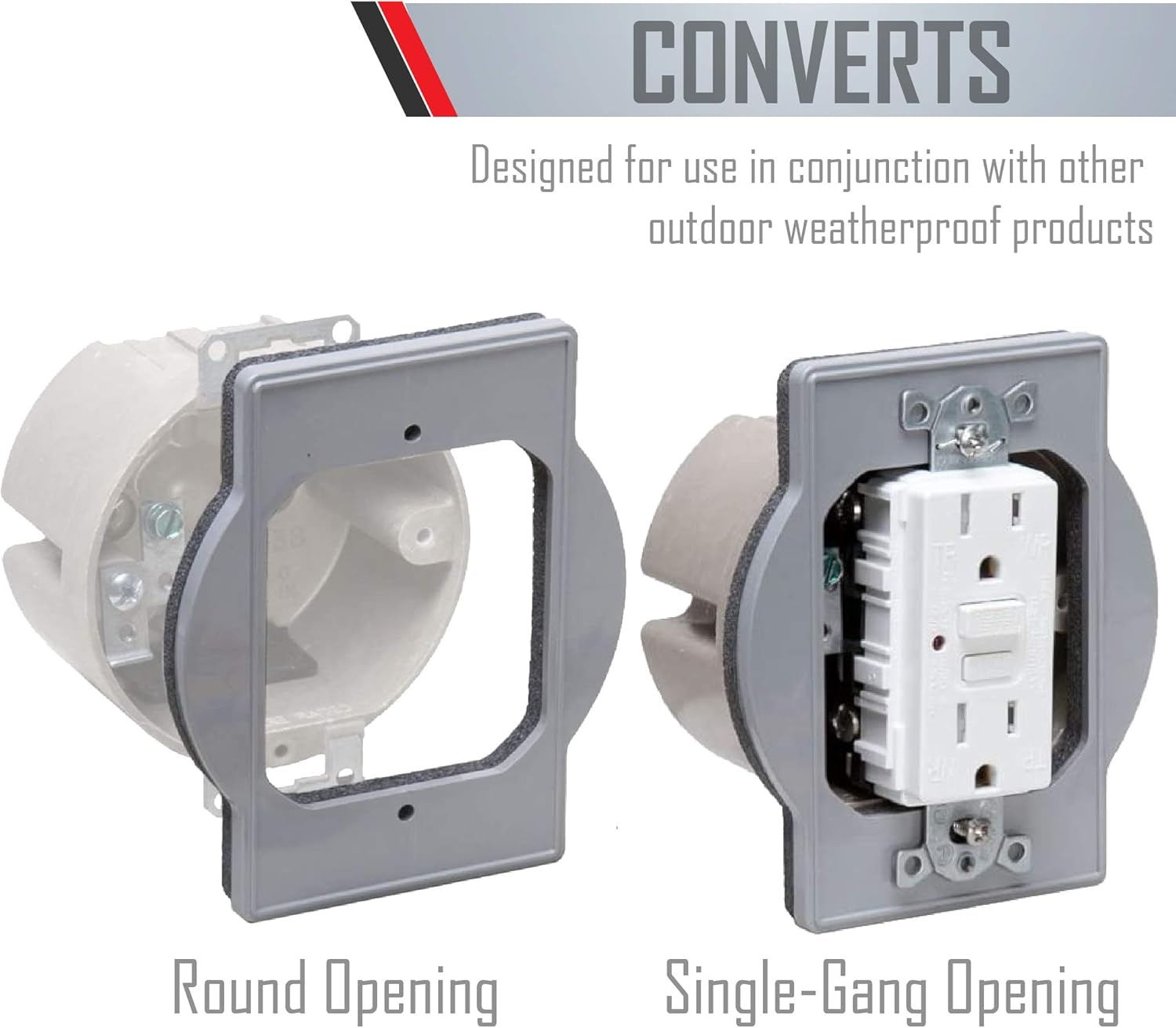 Exclusive Discount 80% Offer TayMac PRBA400G Round Box Adapter, Gray