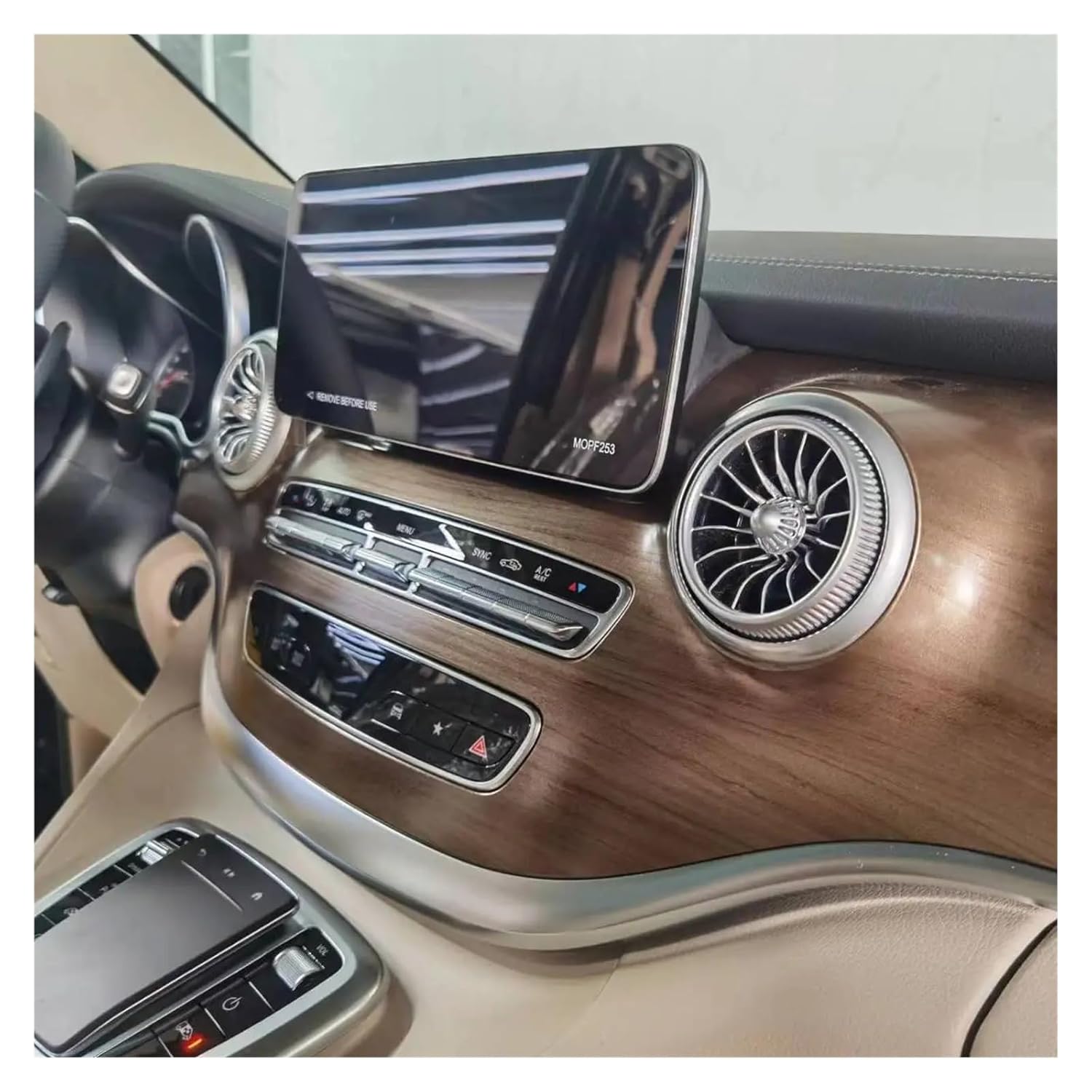 EQS Car Front Dashboard Air Condition Vent Outlet Turbo Interior Fit for Benz V Class EQV Vito W447 Metris V250 V220