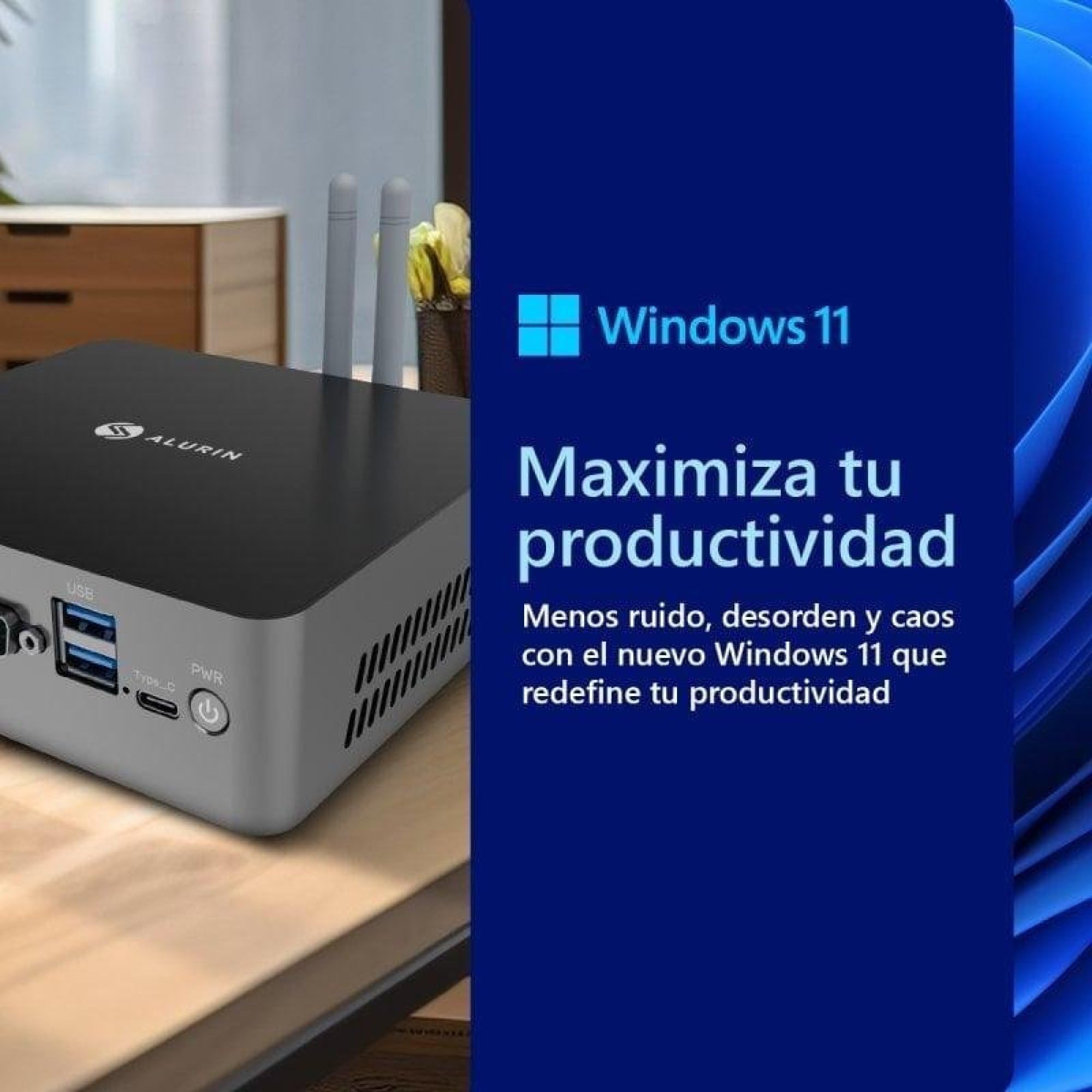 Alurin Mini PC Unit, Intel Core i5, 16GB, 500GB, Senza Sistema Operativo, Computer Compatto da Ufficio, Triplo Monitor, HDMI DisplayPort, USB-C, WiFi 5 Bluetooth, Supporto VESA, Grafica Intel UHD | Mini PC