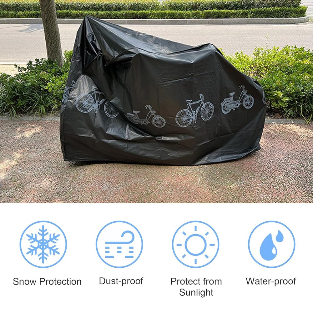 Housse De Vélo, Housse De Protection Pour Vélo Imperméable Housse Pour Vélo étanche Anti Poussière Protection UV Housse De Pluie De Vélo Pour VTT Et Vélo De Route 200x70x110cm