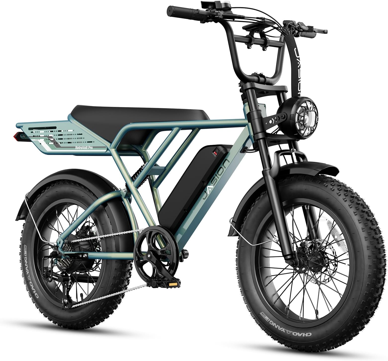 Jasion RetroVolt&Pro Electric Bike for Adults, 2000W/3000W Peak - 30/38MPH Electric Dirt Bike, 48V-52V, 13AH/20AH Battery, 70/90Miles Max Range Electric Motorcycle, 20'' X 4'' Fat Tire All-Terrain