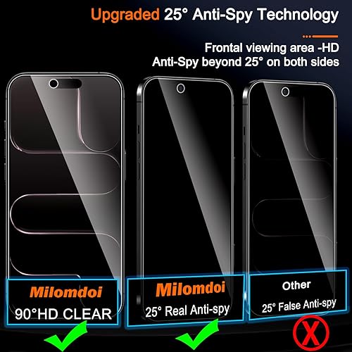 Miniatura 8 de Milomdoi Paquete de 3 protectores de pantalla para Samsung Galaxy S23 de 6.1 pulgadas con 3 protectores de lente de cámara de vidrio templado,