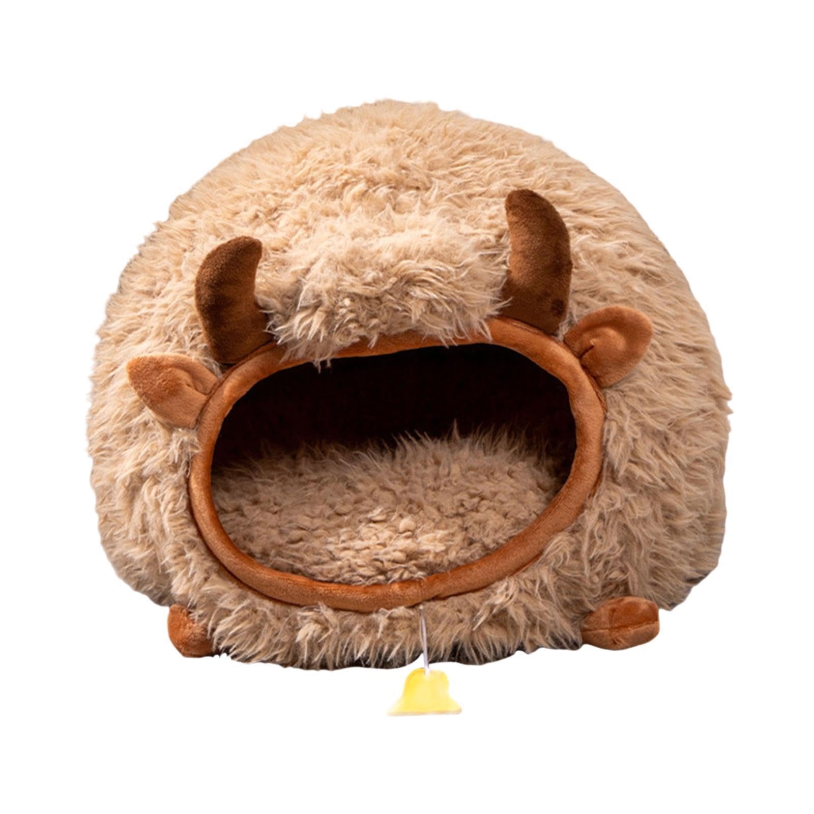 Maison douillette en peluche pour chat avec isolation thermique et espace de couchage