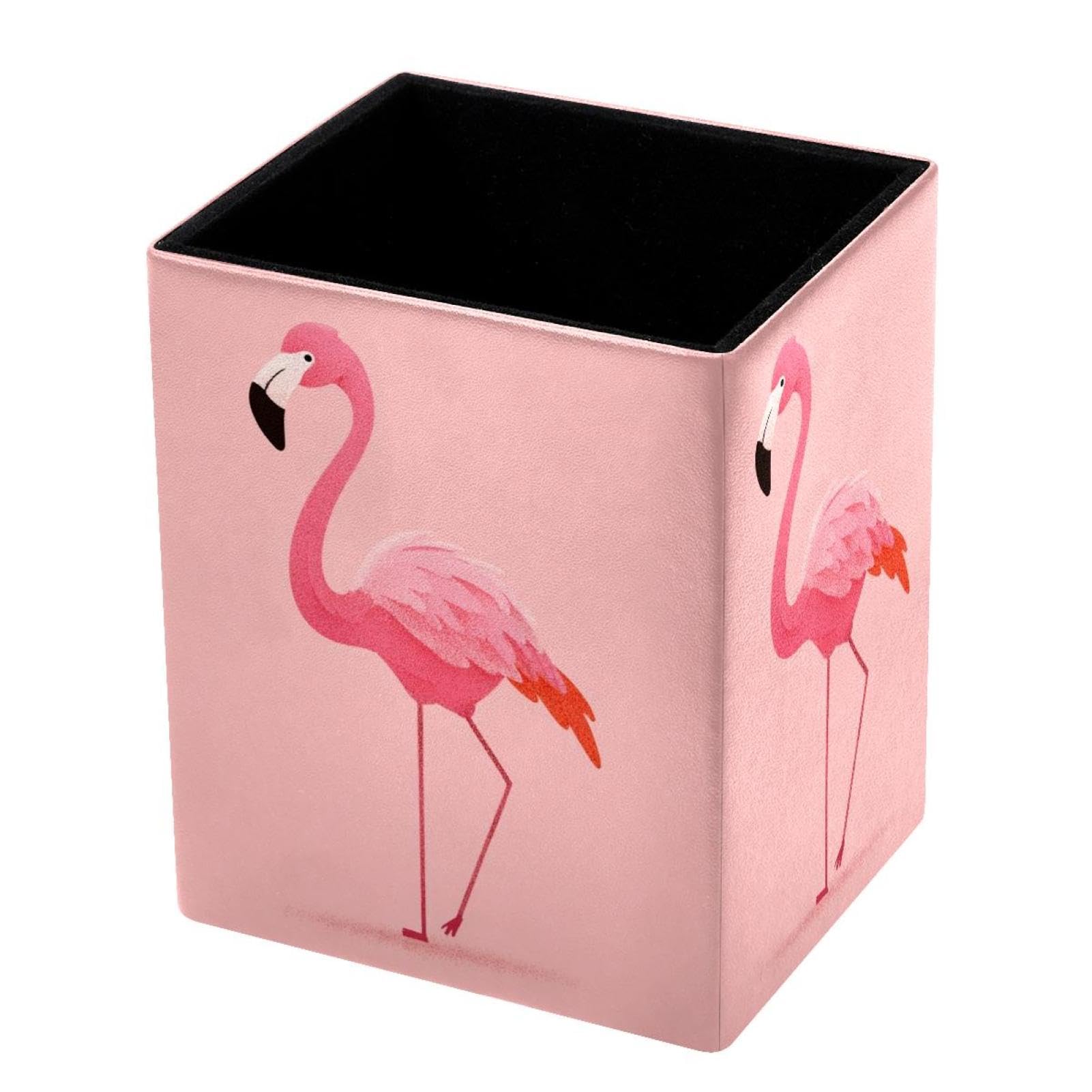 VAPOKF Pencil Holders for Desk, Flamingo Printed Pen Holders Pen Pot Makeup Brushes Storage Desktop Stationery Supplies Organiser for Home Office