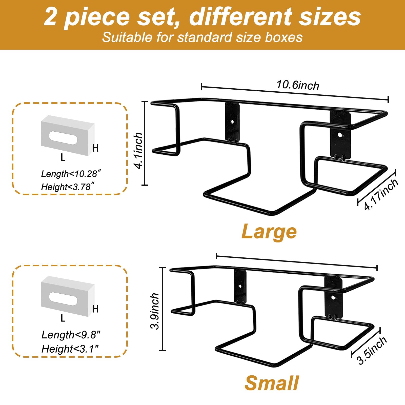 Snapklik.com : Hlimior 2 Pack Glove Box Holder Wall Mount Disposable ...