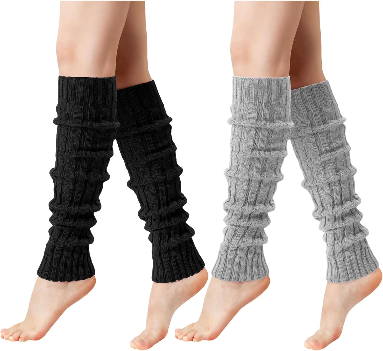 Leg Warmers for Women - 1/2/3 Pairs Fashion Cable Knit Warm Leg Warmers 80s Accessories for Party Sports Yoga