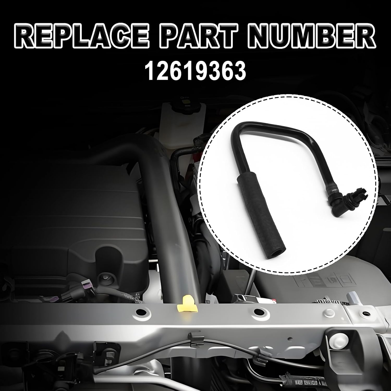 12619363 Ventilation (PCV) Valve Hose Positive Crankcase Compatible for 2010-2017 Equinox GMC Chevy Terrain 2.4L Replaces OEM EMH097 V763