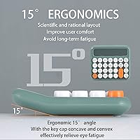 Vista 5 de VEWINGL Calculadora de interruptor mecánico de 12 dígitos, pantalla grande de escritorio y botones, calculadora con pantalla LCD grande