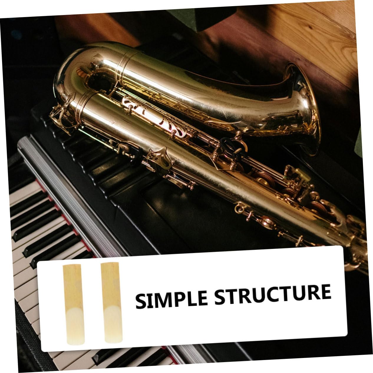ibasenice 100 Pz Ancia Per Sassofono Ancia Del Sassofono Accessori Per Strumenti Ance Di Ricambio Per Sax Parte Del Ance Da 2,5 Sax Dello Strumento Di Canna Yellow