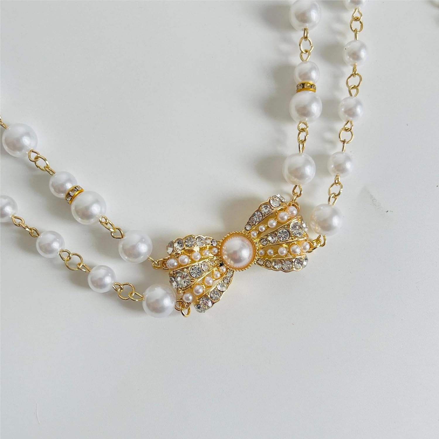 QTMY Pearl Chain Bow Boho Bag Charms Keychain for Handbag Purse Backpack Accessories for Bogg Bag,949 - Image 3