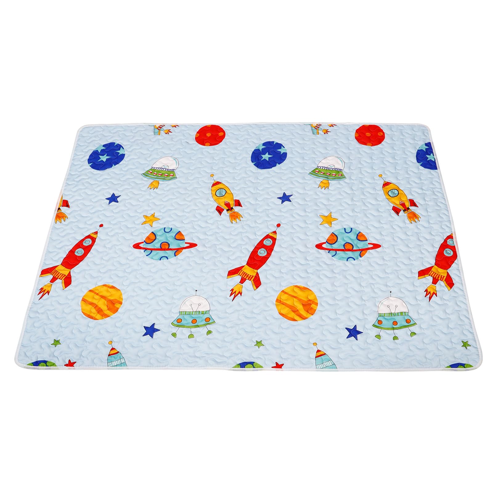 Tapis D'éveil Bébé Antidérapant en Tissu Grosse Surface pour Jouer et Protéger le Sol sous Chaise Haute Cartoon