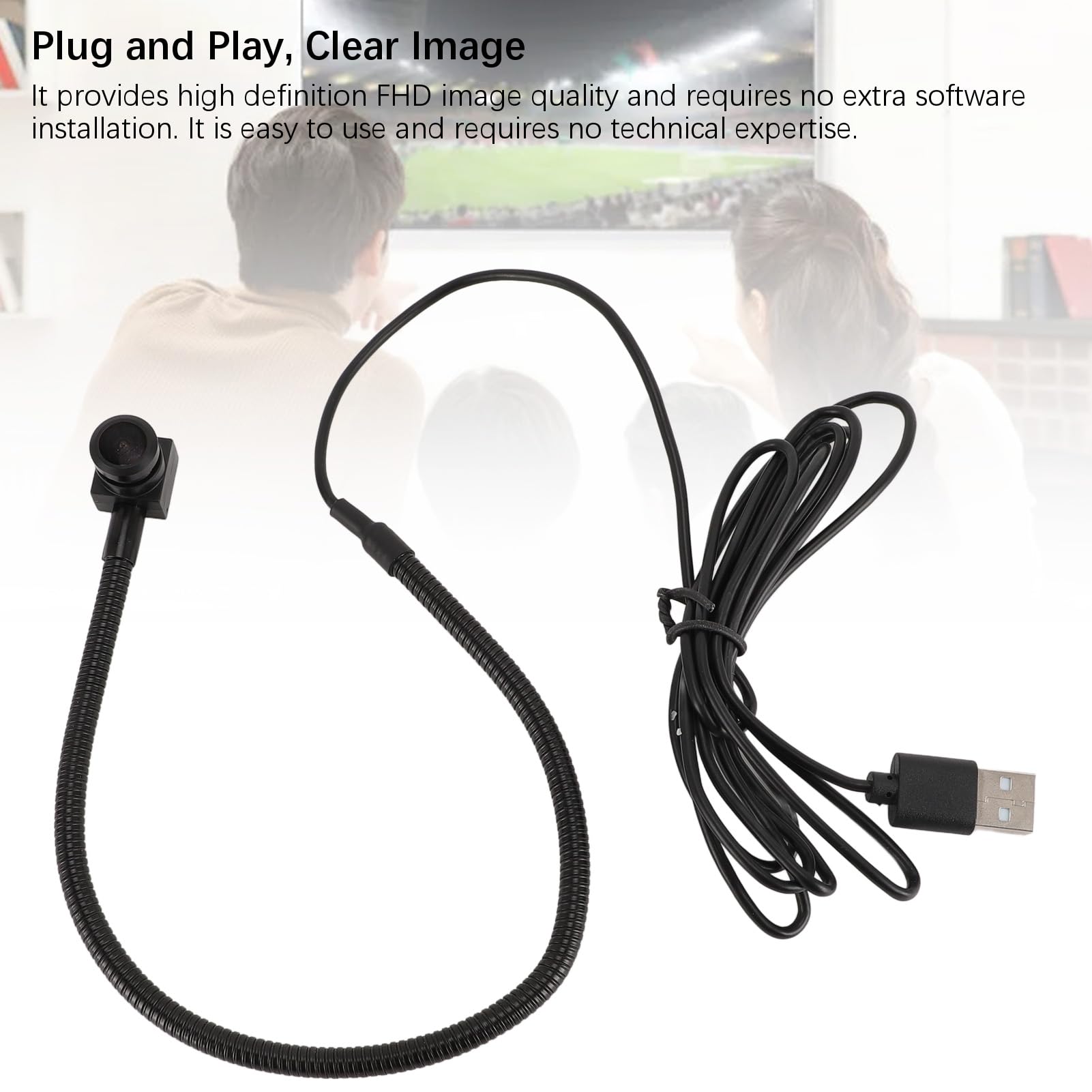 Annadue Webcam EyeContact per PC, Center Cam 1080P con Microfono, Webcam USB con Plug and Play, Fotocamera per Computer da 8 MP per la Registrazione di Videoconferenze