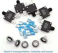 Vista 5 de mxuteuk 5 interruptores automáticos de 3 amperios con botón de reinicio manual de 125/250 V CA 32 V CC, interruptor protector de sobrecarga