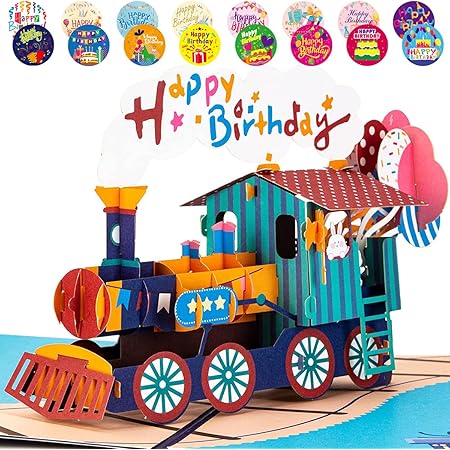 Amazon メッセージカード 誕生日カード 子供 両親 結婚相手 家族 同僚 友達への Birthday Card 彼女 メッセージカード 誕生日 セット 子供 誕生日 メッセージカード 電車 子供 バースデーカード 男の子 電車 小学生男子 誕生日カード 立体 電車 グリーティング