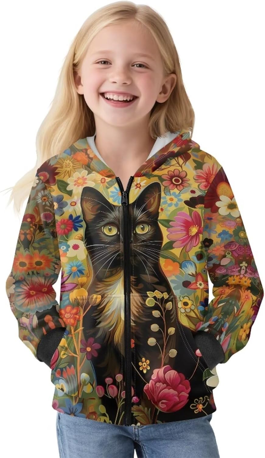 Dolyues Girls Hoodie Fleece Pullover Athletic Sweatshirt Pockets Performance Hoodie for Kids 6-16 Years