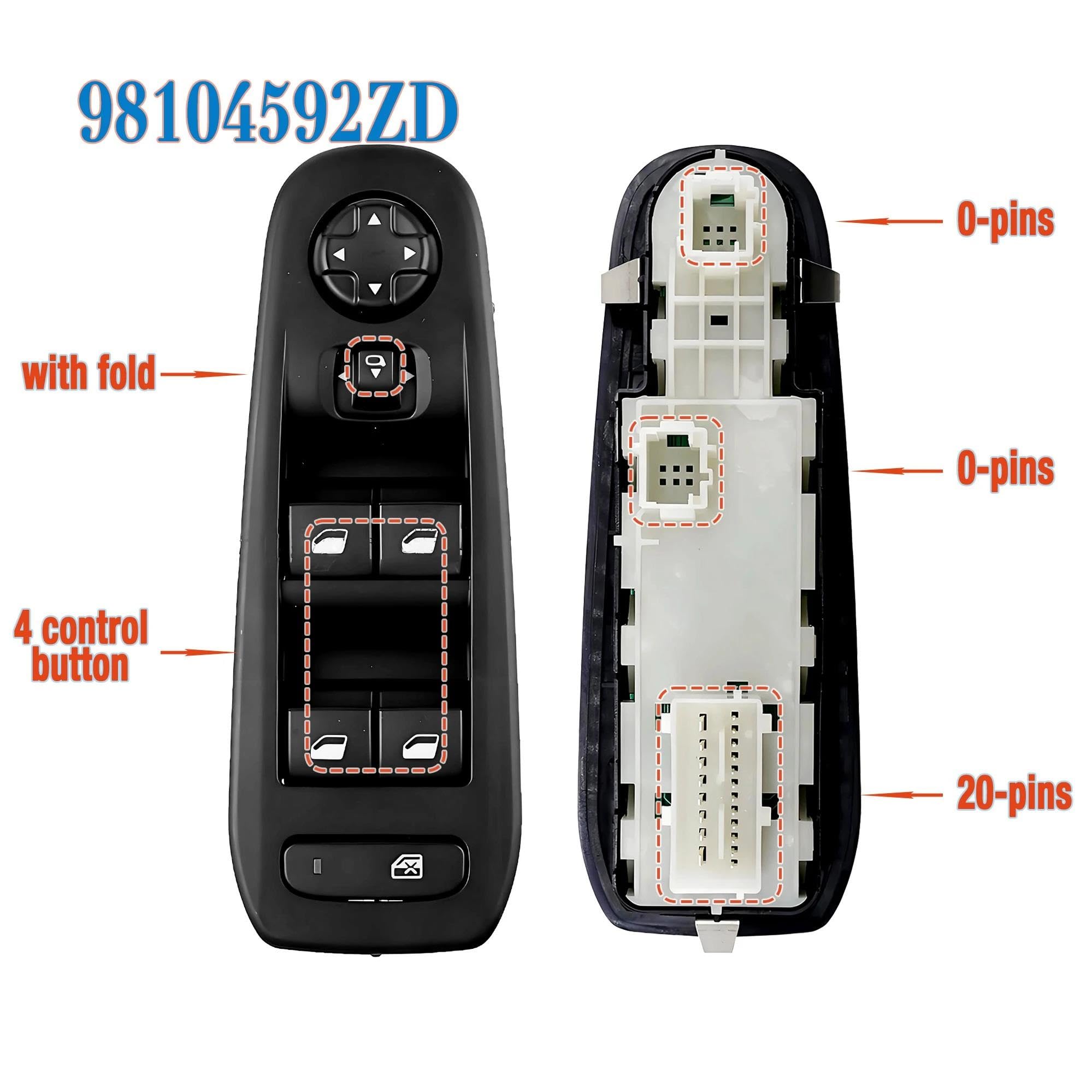 Elektrischer Fensterheberschalter Für Peugeot 308 408 T9 2013–2019