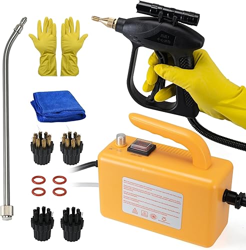Limpiador de vapor de alta presión de 1700 W, vaporizador portátil de mano máquina de limpieza de alto calor con pistola rociadora para
