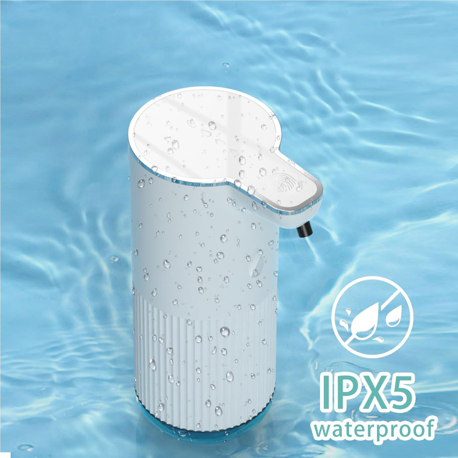 Distributore Automatico Sapone Liquido Senza Contatto - 4 Livelli Regolabili, Distributore Sapone Ricaricabile Tramite per Cucina Bagno Hotel, Serbatoio Dell'Acqua Visibile,Foam