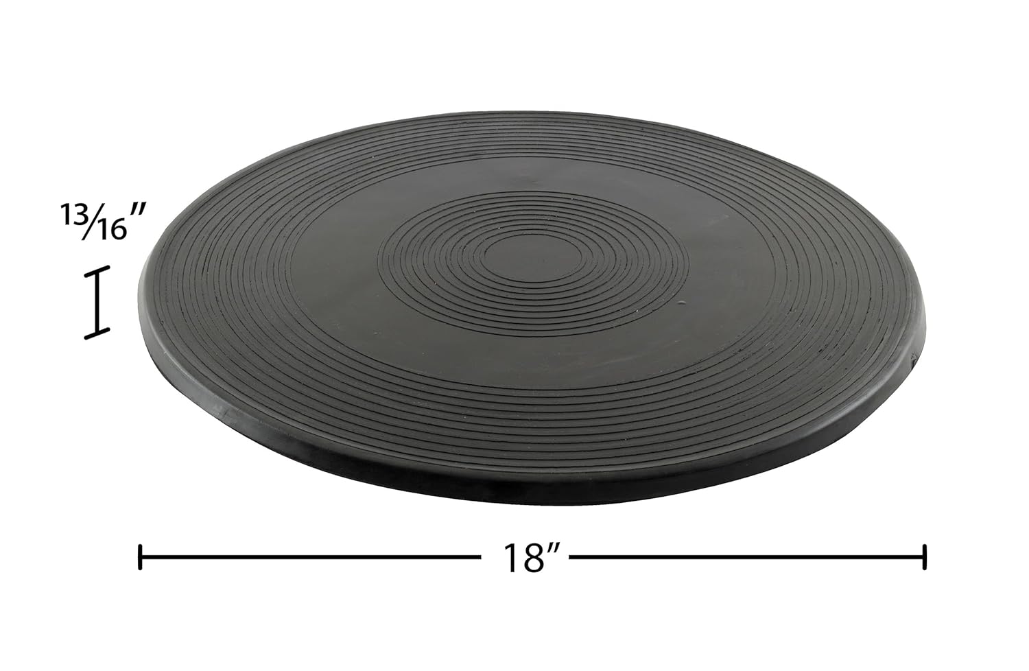 Vestil TT-18-7/8 Heavy Duty Manual Turntable, 1000 lbs Capacity, 7/8" Height, 18" Diameter,Black/Silver