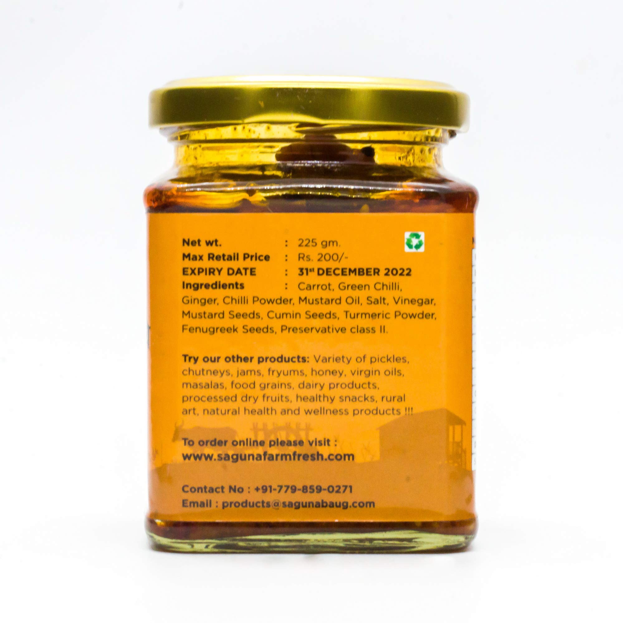 Saguna Baug Carrot Pickle - 225 gm 3